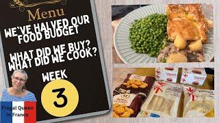 We've halved our food budget. What did we buy? What did we cook?  Week 3 #costoflivingcrisis #frugal