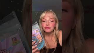THIS COATING🩵🩷 #gushers #mukbang #foodtok #candy #foodcrush