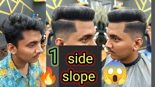 one side slope hair cutting tutorial video 