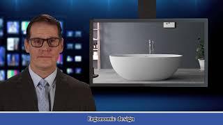 Ergonomic Design Solid Surface Freestanding Bathtub Durable