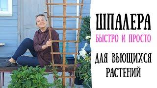 Шпалера своими руками для вьющихся растений. Опора для клематиса.