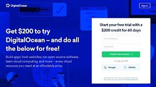 DIGITALOCEAN $200 FREE TRIAL PROMO CODE 2024