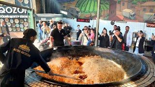 Guests from all over the world come to Uzbekistan to try this pilaf | giant pilaf