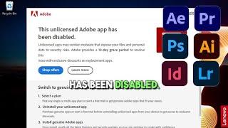 Fix 'This Unlicensed Adobe App Has Been Disabled' Error in 2024 | 90-Seconds Tutorial