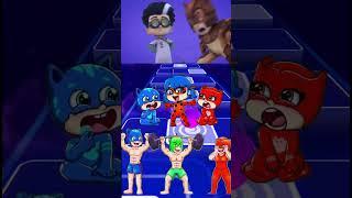 PJ Masks XOwlette Vs Gekko vs Catboy Coffin Dance #tileshop #pjmasks #gekko#owlette#catboy#shorts
