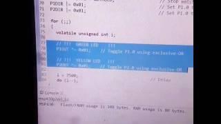 Texas Instruments MSP430 microcontroller DIY breakoutboard test