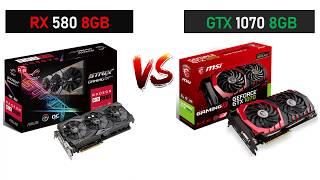 RX 580 8GB vs GTX 1070 8GB - R5 3600 - Gaming Comparisions