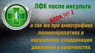 ЛФК после инсульта, при нарушении координации движений и наличии слабости в руке и ноге.