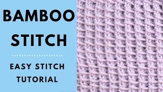 Bamboo Stitch Tutorial - Easy Beginner Knit Stitch Tutorial
