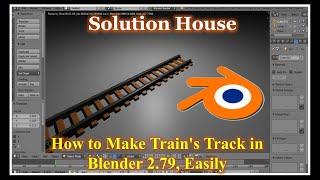 Blender: train tutorial, How to make Train's Track in Blender 2 79 Easily and fast