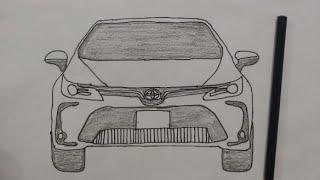 how to draw toyota Corolla 2023 |  CarDrawing sar