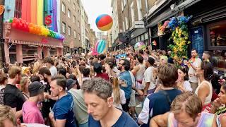 London Soho 2 Hour Walking Tour during Pride Parade 4K