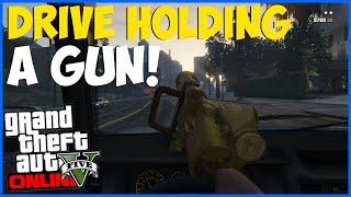 GTA 5 Funny Glitches: Funny "Drive Holding a Gun Glitch" Online! GTA 5 Character Animation Glitch!