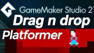 Game Maker Studio 2: Platformer drag and drop tutorial DnD - jumping physics