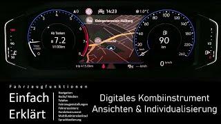 T Cross T Roc Tiguan: Digital Cockpit Pro, Bedienung und Individualisierung | Kombiinstrument