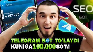 SARMOYASIZ 500.000 so'm ishlash  |  Telegram BOT orqali pul ishlash SEOJOB