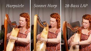 Lap Harp Comparison: Sonnet vs 28-Bass LAP vs Harpsicle!