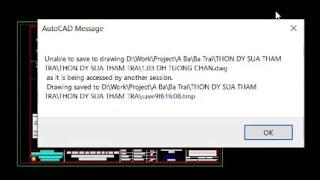 【Autocad】Fix save file :"Unable to save.... .tmp" | MoonVn