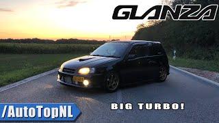 Toyota Starlet Glanza BIG TURBO! - EXHAUST Sound Revs & ONBOARD by AutoTopNL