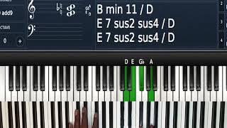 Minor 11th and Major 7 sus 2 chord tutorial