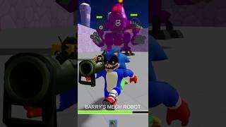 SONIC EXE vs GRIMACE's MECH ROBOT PRISON RUN #roblox #sonic