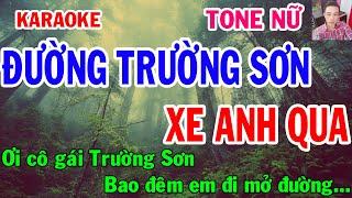 Karaoke Đường Trường Sơn Xe Anh Qua Tone Nữ  Nhạc Sống  gia huy karaoke