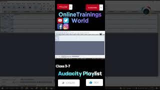 How to Use Selection Draw and Envelop of Audacity Class 3-7#OnlineTrainingsWorld v#audacitysoftware