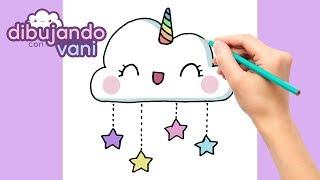 How to draw a unicorn cloud step by step