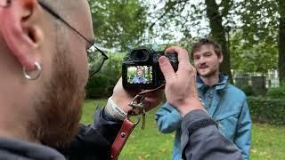 POV Asking strangers to take their portraits in rainy Brussels