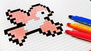 Handmade Pixel Art - How To Draw a Bird #pixelart