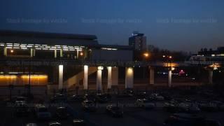 The Moscow monorail train in the area of Ostankino TV center