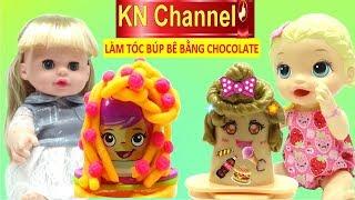 KN Channel BÉ NA LÀM TÓC BÚP BÊ BẰNG CHOCOLATE | ĐỒ CHƠI NHẬT BẢN ĐỘC LẠ CÙNG BÚP BÊ BABY ALIVE DOLL