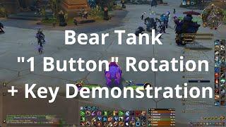 1 Button Bear Tank Sequence Rundown and Mythic Plus 5 Demo