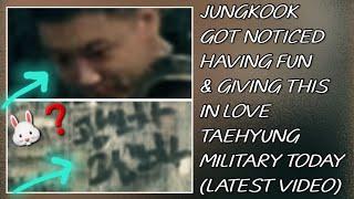 OMG!Jungkook Got Noticed Having Fun & Giving This In Love Taehyung Military(New)#taehyung#jungkook