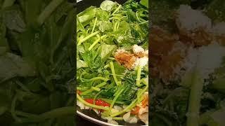 cara masak tumis bayam super praktis #shorts