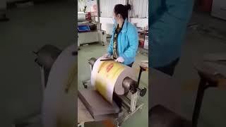 Rolled packaging-paper laminated cutting process