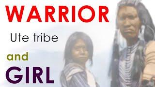 WARRIOR AND GIRL FROM THE UTE TRIBE. (video-picture). LOOKING IN DETAILS. US Indians