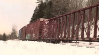 VT Railway Train along Rt. 103 in Mt. Holly VT - Across from Buttermilk Falls Road