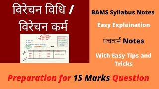 विरेचन विधी /विरेचन कर्म /पंचकर्म /वमन-विरेचन /चरक /Virechan/ BAMS/ BAMS Notes Simplified/Panchkarma