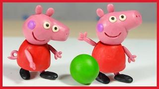 Лепим Свинку ПЕППУ из пластилина. Мультик. Peppa Pig in plasticine. 페파피그