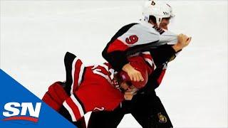 Bobby Ryan Lays Heavy Hit On Brian Gibbons, Drops Gloves With Brock McGinn