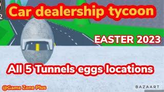 ALL 5 TUNNEL EGGS LOCATIONS, CAR DEALERSHIP TYCOON, #roblox #cardealershiptycoon #eastereggs