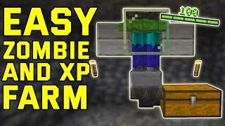 EASY Zombie Spawner XP Farm Minecraft Bedrock 1.21! (Bedrock/Mcpe/Ps4/Xbox)