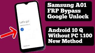 Samsung A01 Frp Bypass Google Account Unlock Samsung A01 SM-A015G Android 10 Without PC 2020