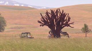 Explore art outside at the Tippet Rise Art Center