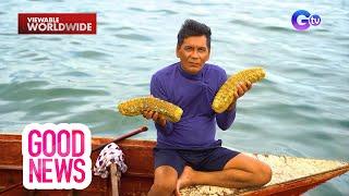 Mangingisda, libreng namimigay ng malaking sea cucumber?! | Good News