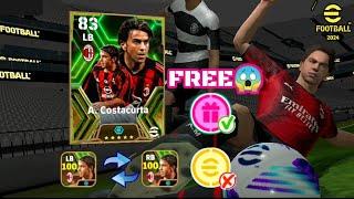 free Epic card 101 Rated A.Costacurta LB + RB in efootball 2024 Mobile | efootball 2024 free epic 