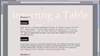 Word: Table of Contents