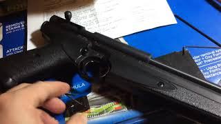 Crosman 1377 pellet gun steel Breech install and LPA Mim rear sight pt.1 in mod process