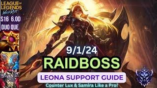 Wild Rift Leona Support Guide - How To Carry as Tank - Build, Runes, Raidboss, Gameplay